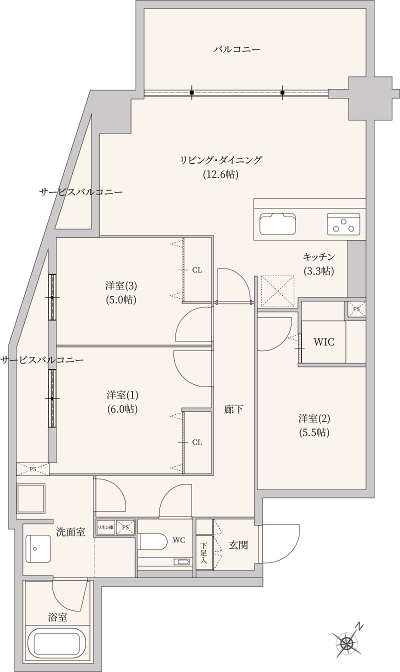 Aタイプの間取り図