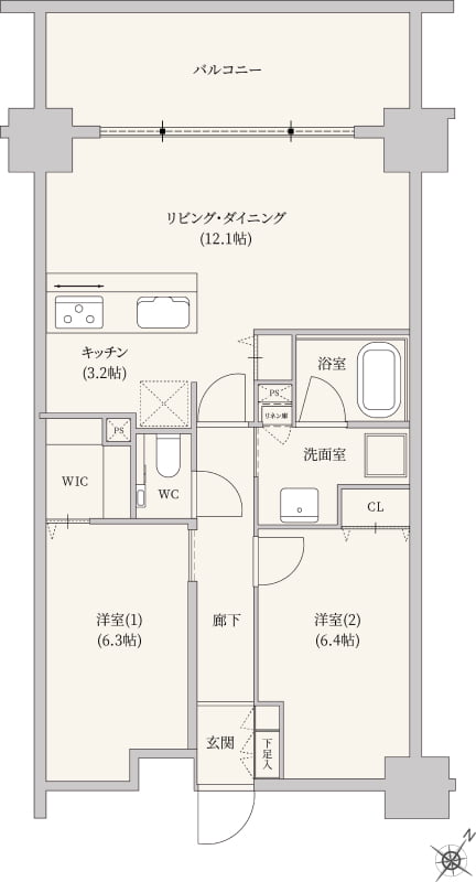 Bタイプの間取り図