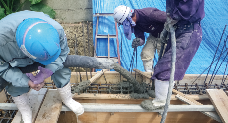 基礎コンクリート打設