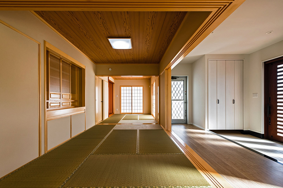 広い和室が特徴の二世帯住宅