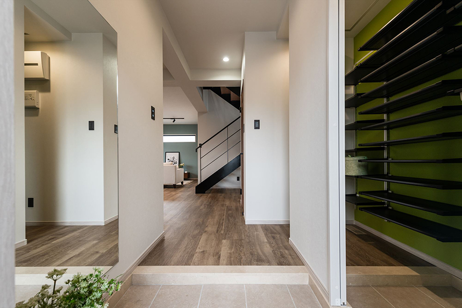 ゆとりのあるプライベート空間を保った共同住宅