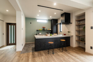 ゆとりのあるプライベート空間を保った共同住宅